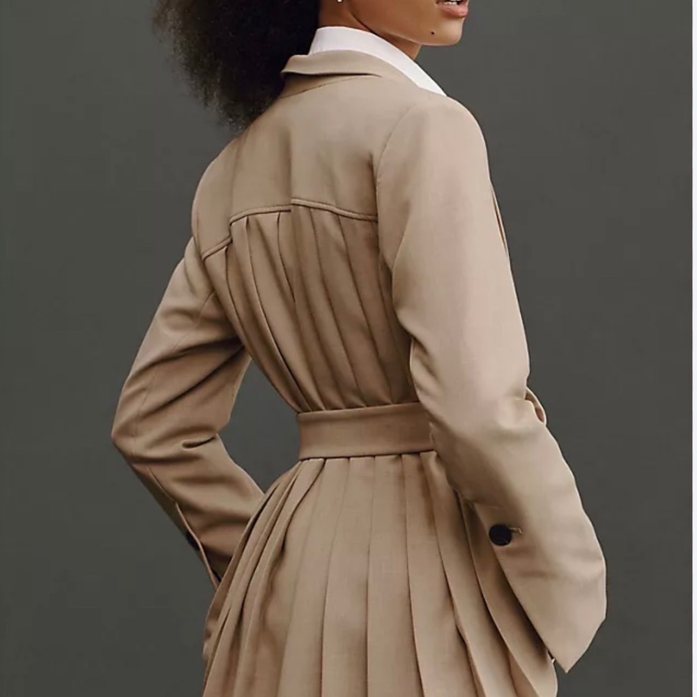 Maeve Pleated-Back Blazer